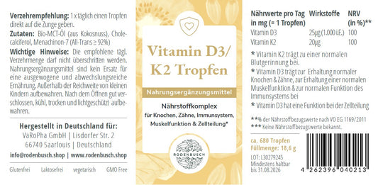 Vitamin D3/K2 Tropfen